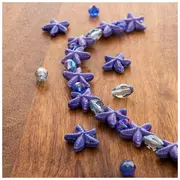 Purple Starfish Mixed Bead Strand