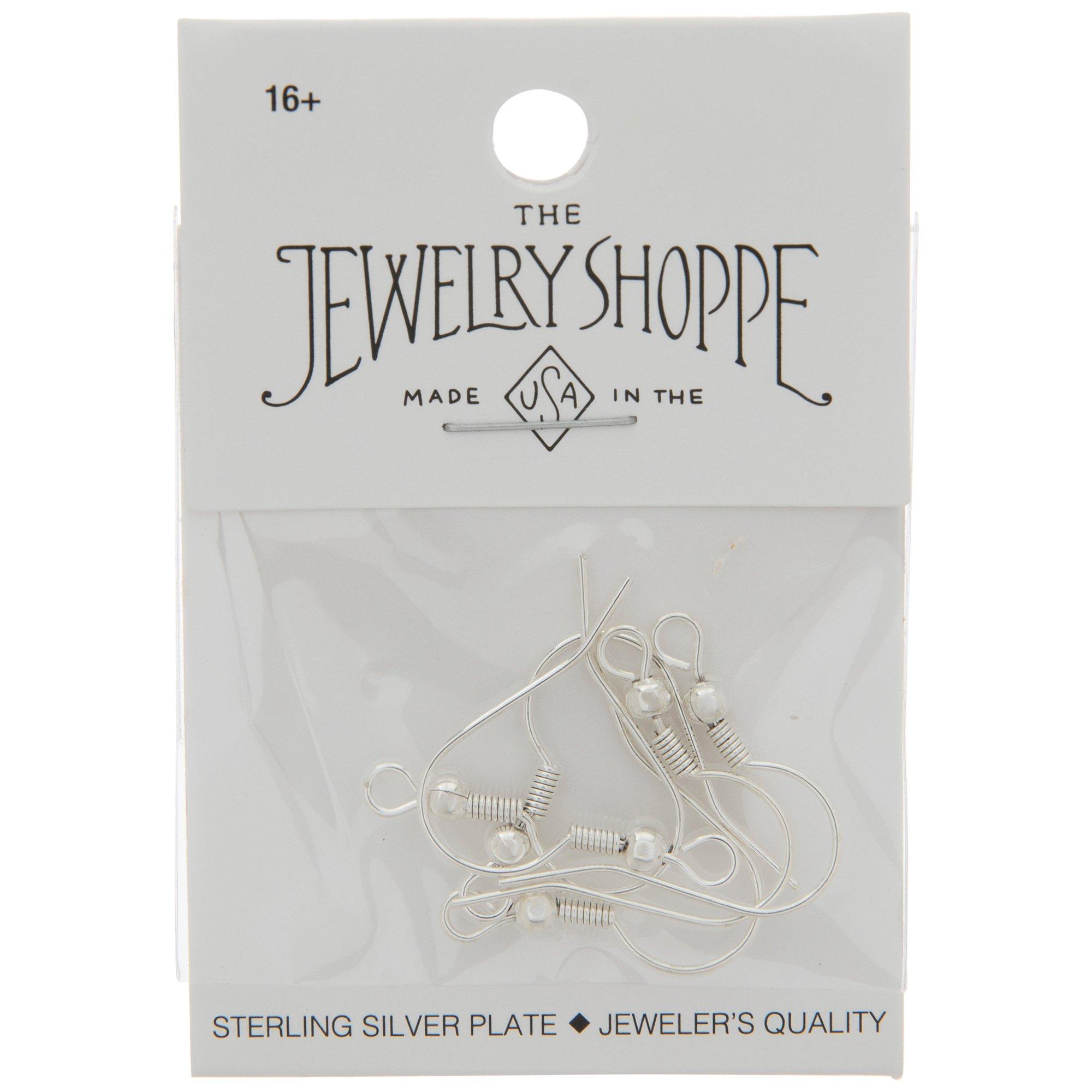 Silver Plated Fish Hook Earring Wires x 1 Pair - Deborah Beads