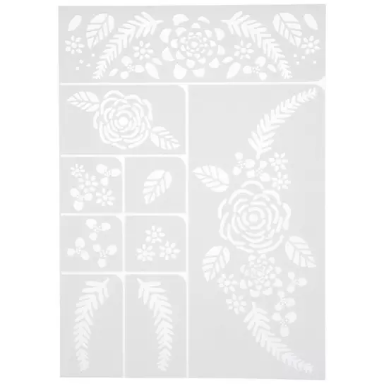 Country Love Floral Adhesive Stencils, Hobby Lobby