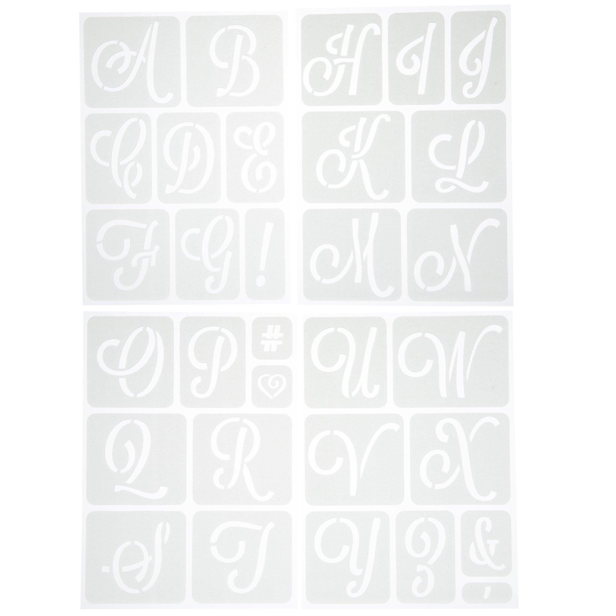 Elodie Uppercase Alphabet Adhesive Stencils Hobby Lobby 1740430