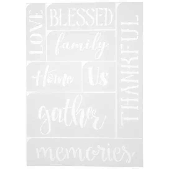 Self-Adhesive Stencils - Home For the Holidays - 6 Assorted Styles