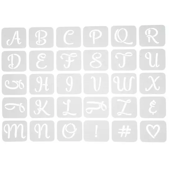 Grace Alphabet Adhesive Stencils | Hobby Lobby | 1740489