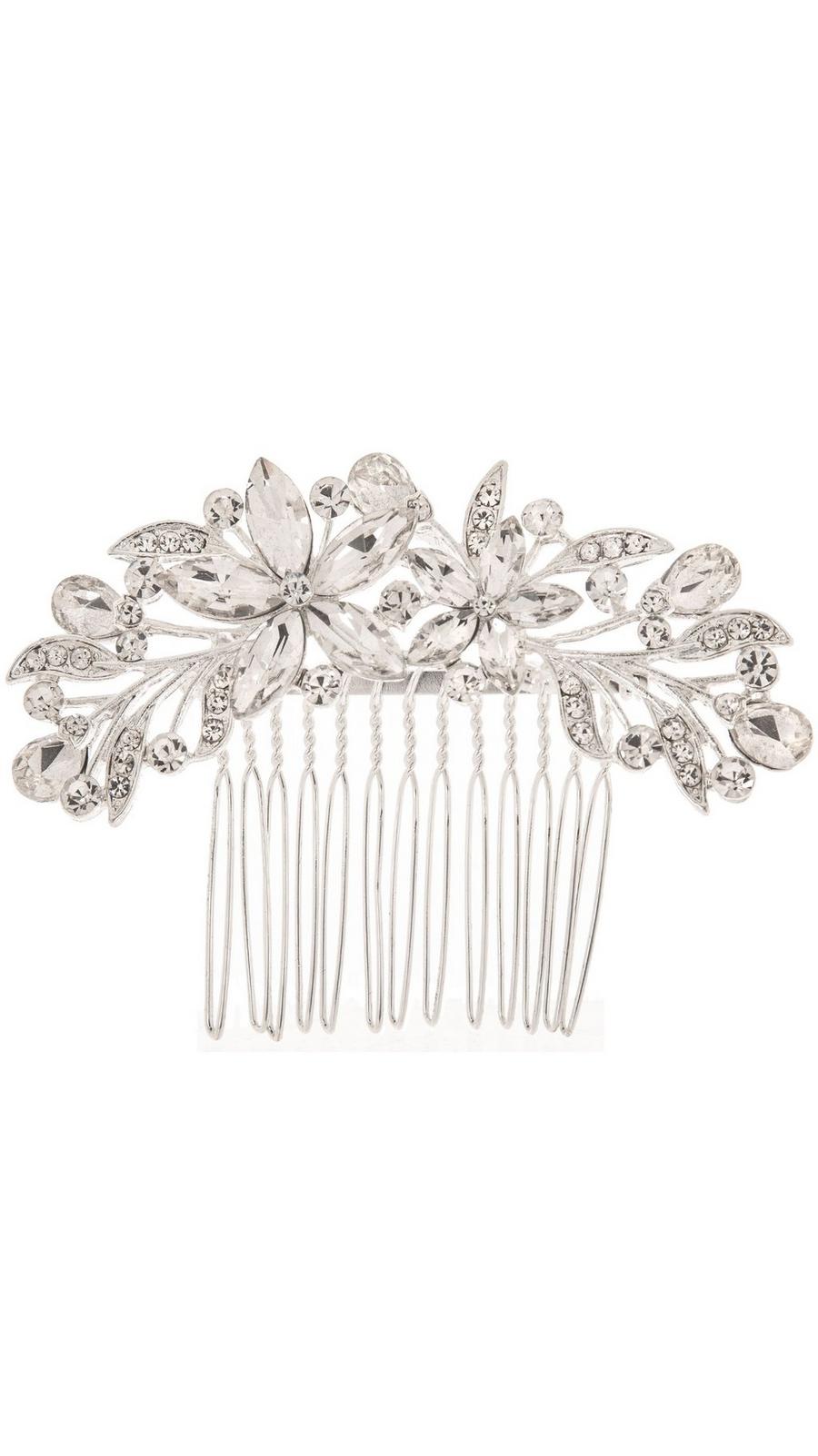 White Rhinestone Flower Hairpin Comb Wedding Anniversary Party Banqu… Amazon.com : 5 PCS Bridal Flower Wedding Hair Pins Crystal  main image 4