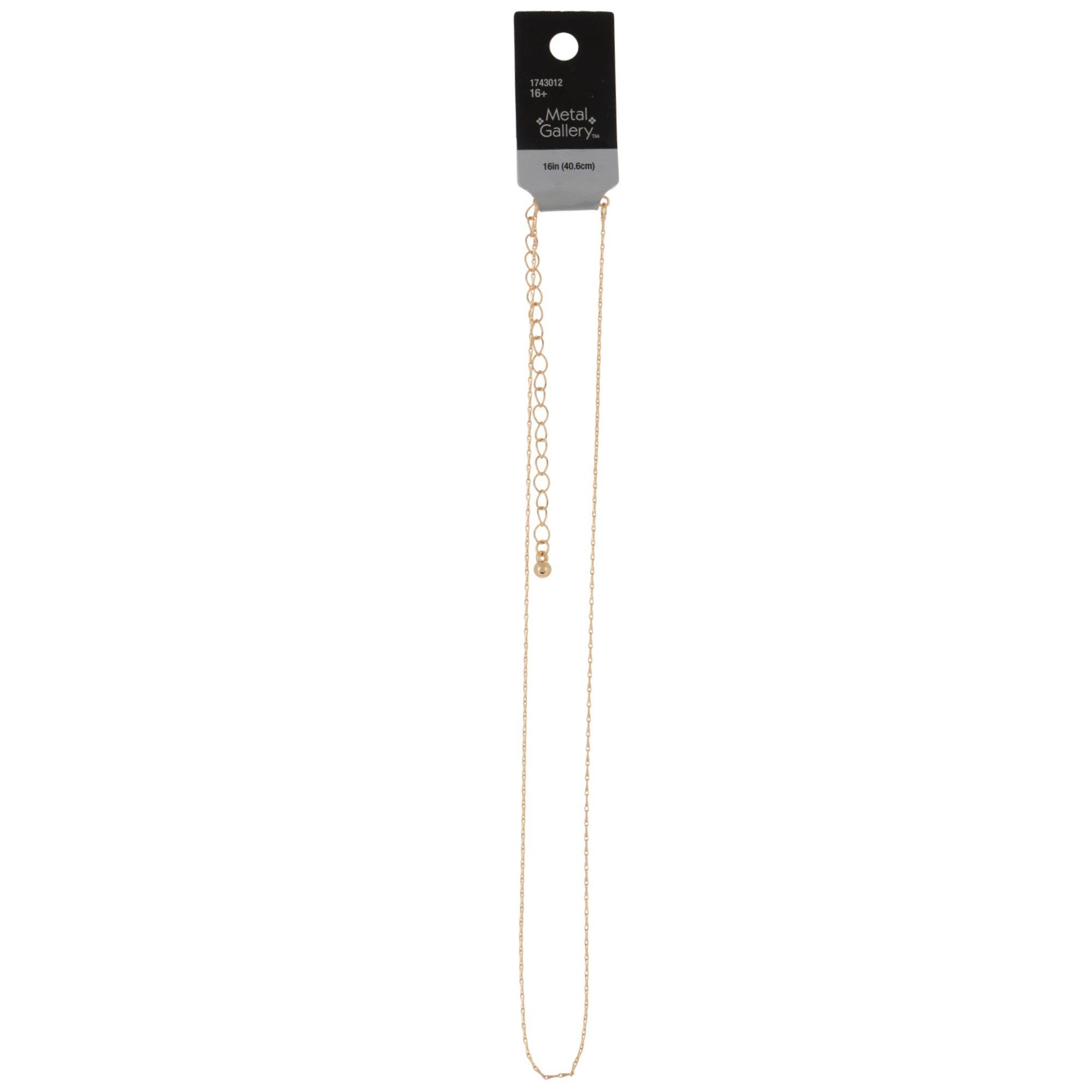 Small Ladder Chain Necklace - 16