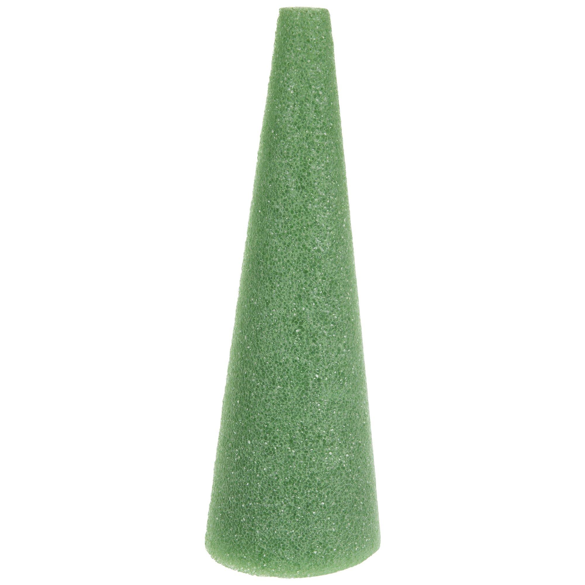 Green Styrofoam Cone, Dry Floral Foam Cones 6 inches, Styrofoam Cones for  Crafts, Artificial Flowers and Cemetery vases, Each Craft Cone Measures 6  x 2.75 - 4 Pack. : : Arts & Crafts