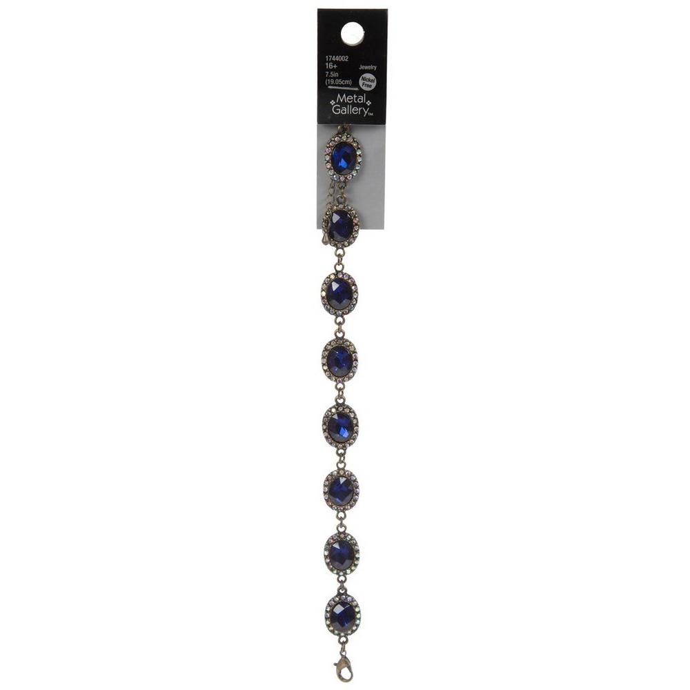 Blue Oval Rhinestone Bracelet | Hobby Lobby | 1744002