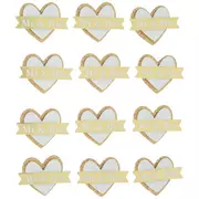 Mr & Mrs Heart 3D Stickers