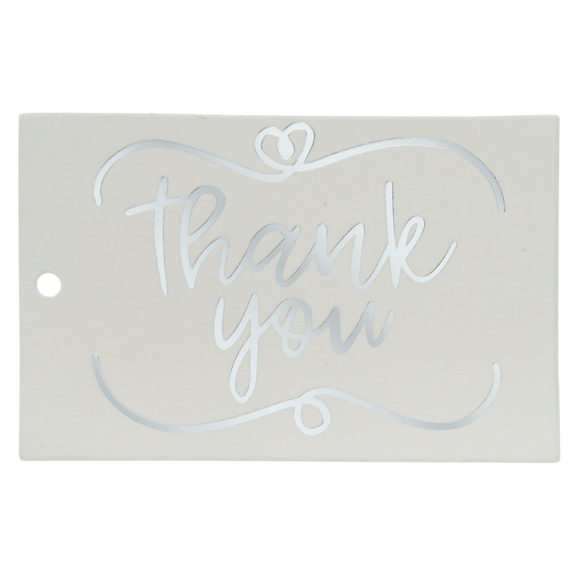 White & Silver Thank You Favor Tags Hobby Lobby 1746759