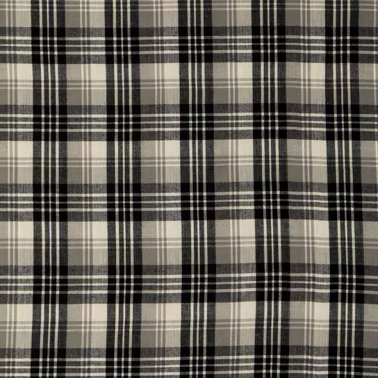 Black, White & Gray Homespun Plaid Cotton Fabric | Hobby Lobby | 1749290