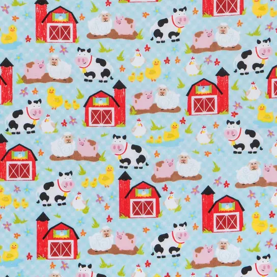 Farm Animals Flannel Fabric, Hobby Lobby