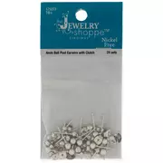 Ball Post Earwires With Clutch - 4mm