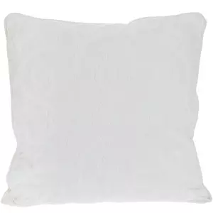 White Swirl Textured Pillow