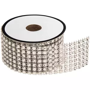 Expo Int'l 20 Yards of 1 Row 3/8 inch Starlight Hologram Stretch Sequin Trim by The Yard, Silver