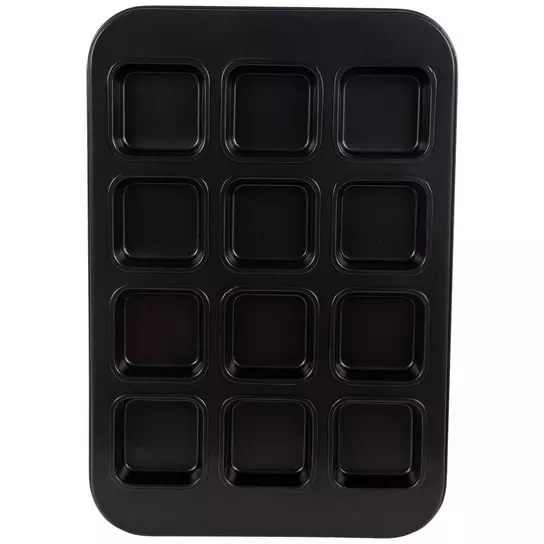 2 Pcs Silicone Brownie Pan 4-Cavity Non-stick Square Baking Molds