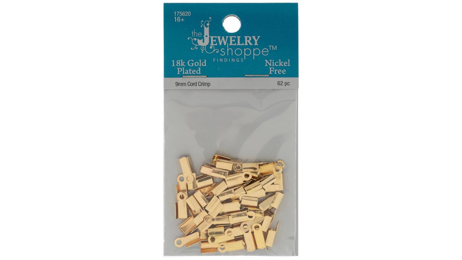 18K Gold Plated Cord Crimps - 9mm | Hobby Lobby | 175620