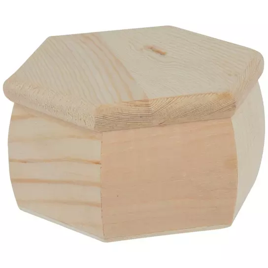 Wood Round Box With Hinged Lid, Hobby Lobby