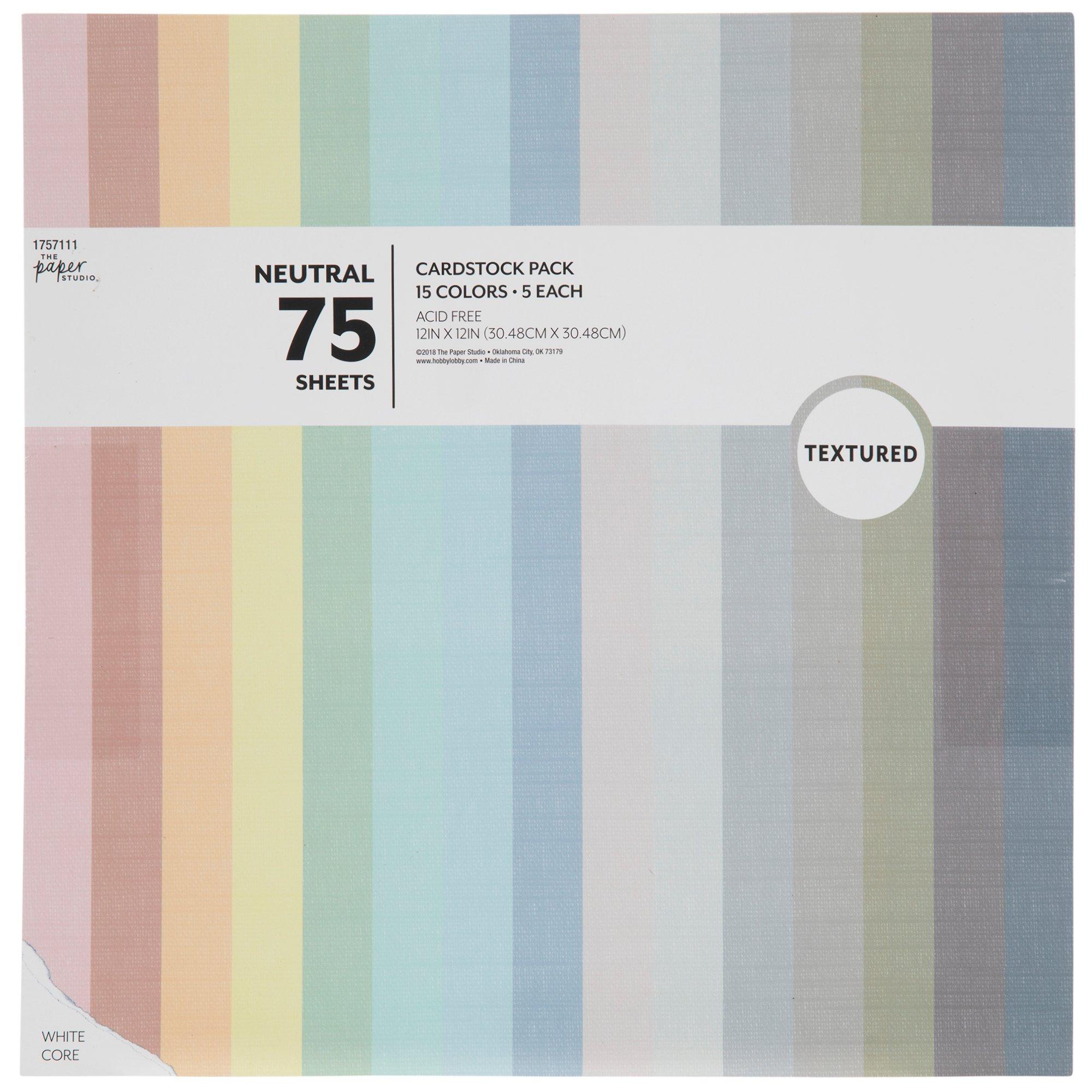 Textured Cardstock Paper Pack 12" x 12" Hobby Lobby 1757111