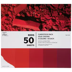 Lux 8 1/2 x 11 Cardstock 50/Pack, Holiday Red Sparkle (81211-C-MS08-50)