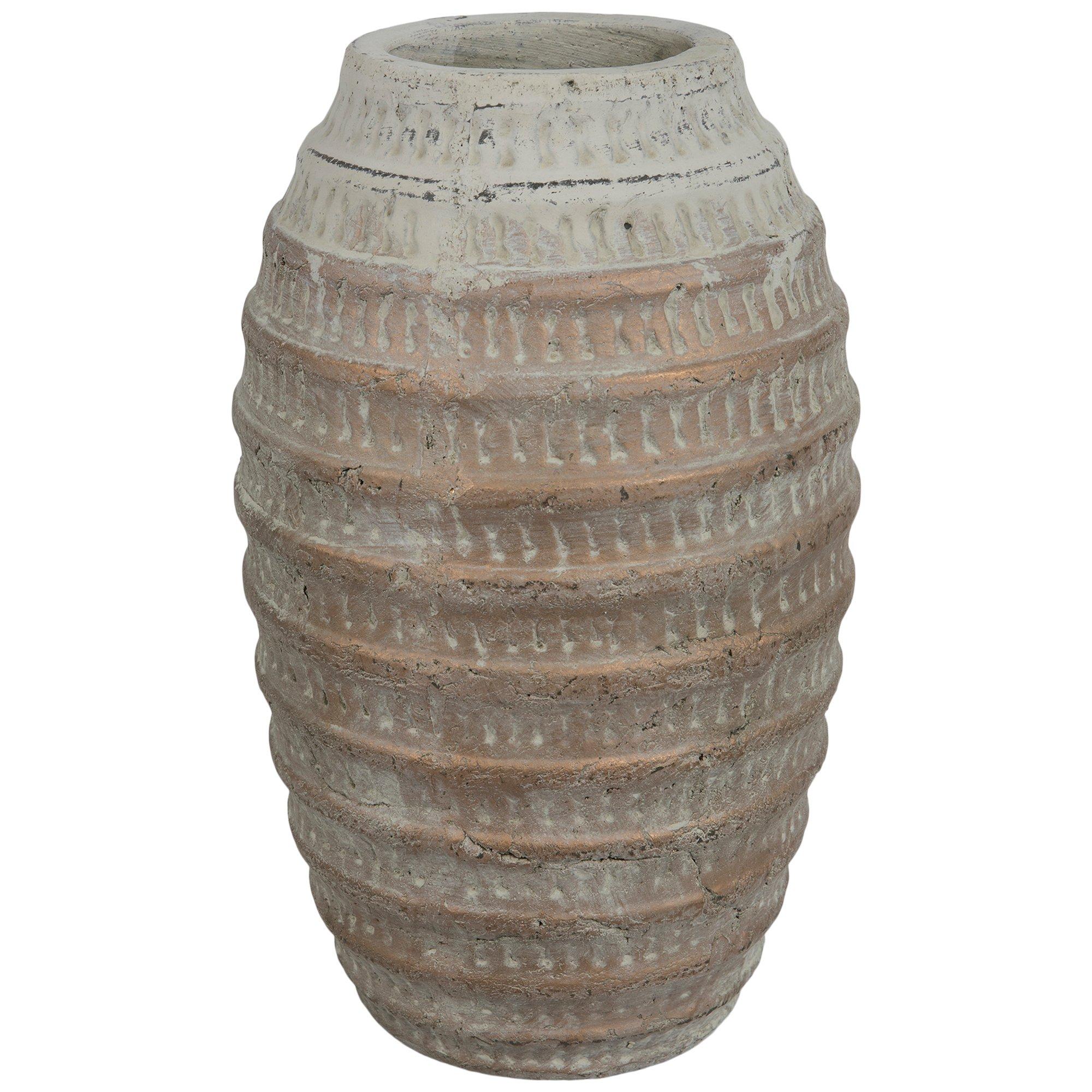 Distressed Metallic Ribbed Vase Hobby Lobby 1758754   1758754 80927908 IMGSET