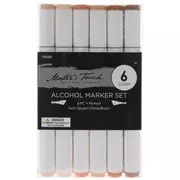 Twin Tipped Alcohol Markers - 6 Piece Set