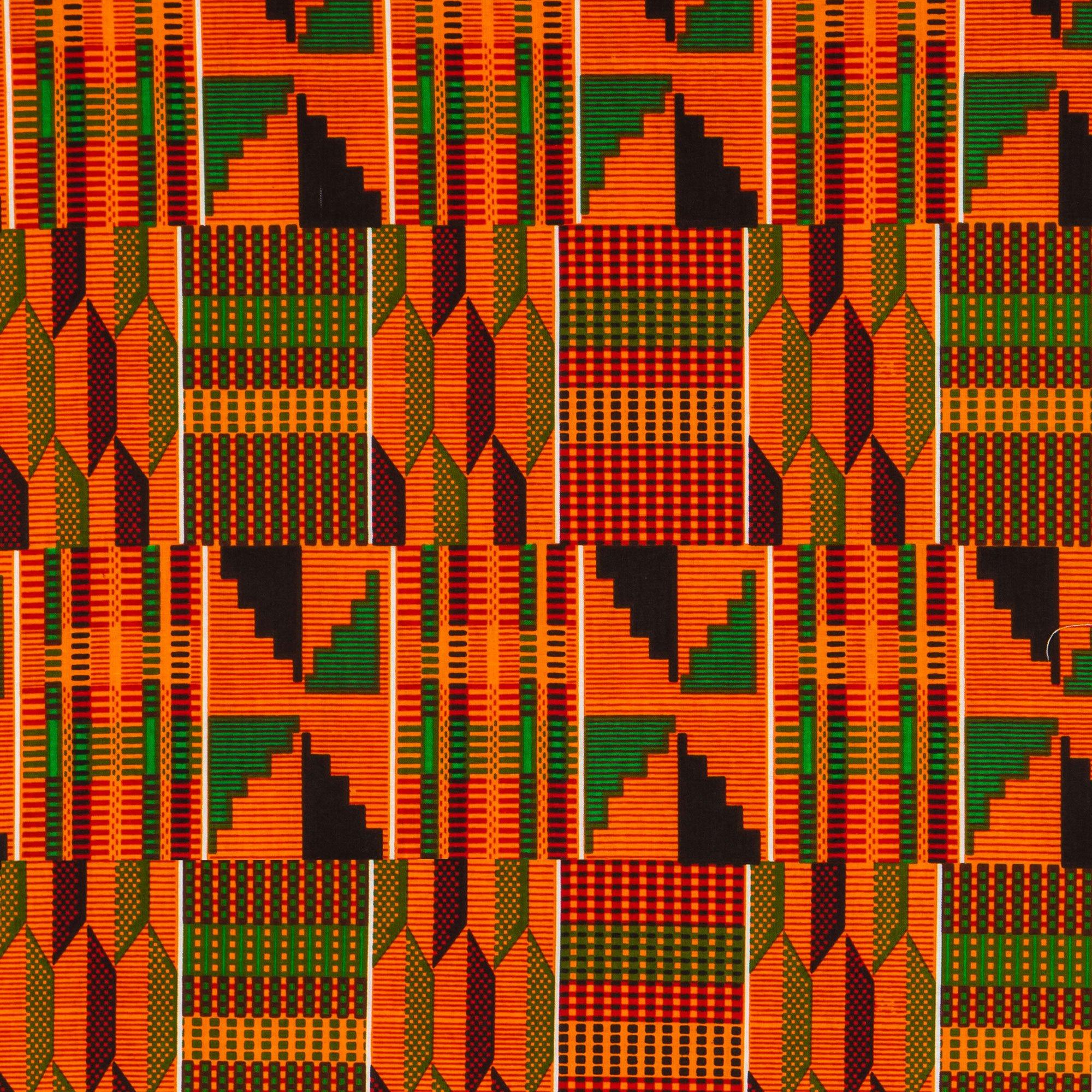 Orange Patterned Kente Fabric Hobby Lobby 1763861