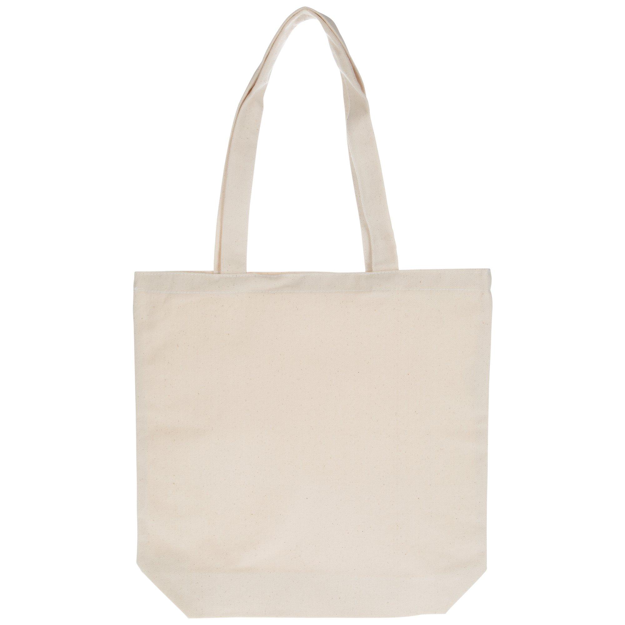  Sturdy Blank Canvas Tote Bags in Bulk - 12 Pack