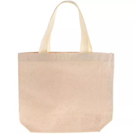 Promotional Priced Canvas Tote Bag W/Color Handles Art Craft Blank Tote