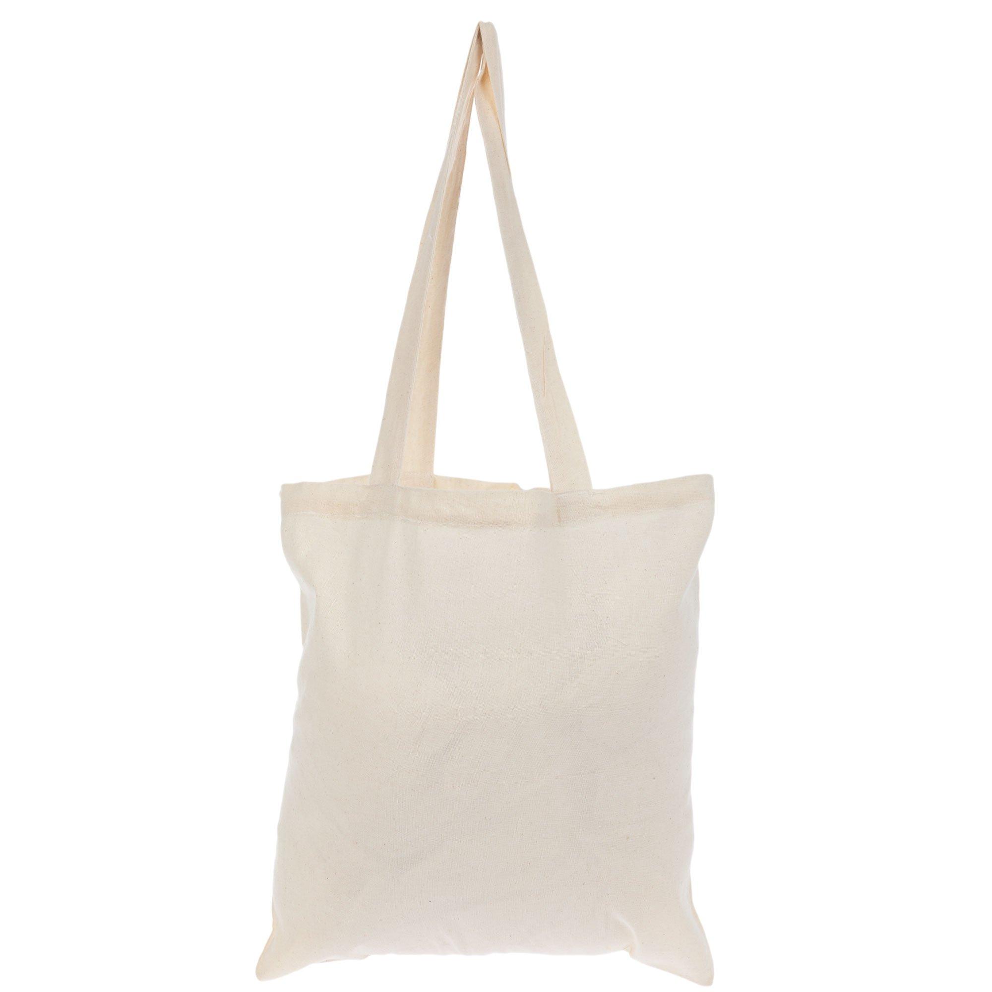 Hello Hobby Large Canvas Tote Bag with Strap - White - 13.5 x 13.5 x 3.5 in