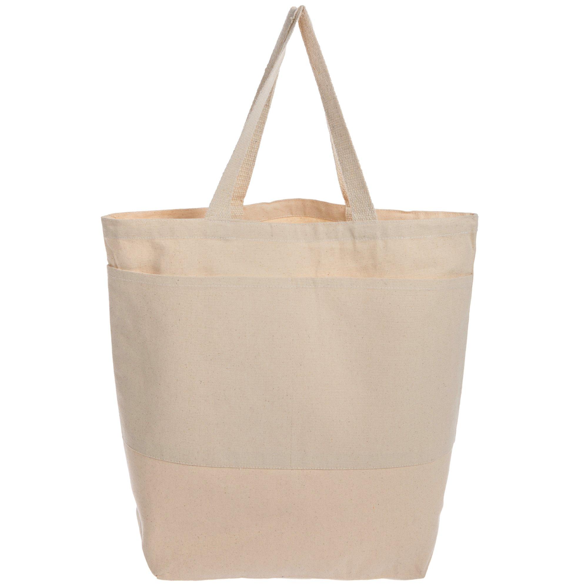 Three Pocket Canvas Tote Bag | Hobby Lobby | 1765924