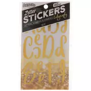 Gold Calligraphy Letter & Number Stickers
