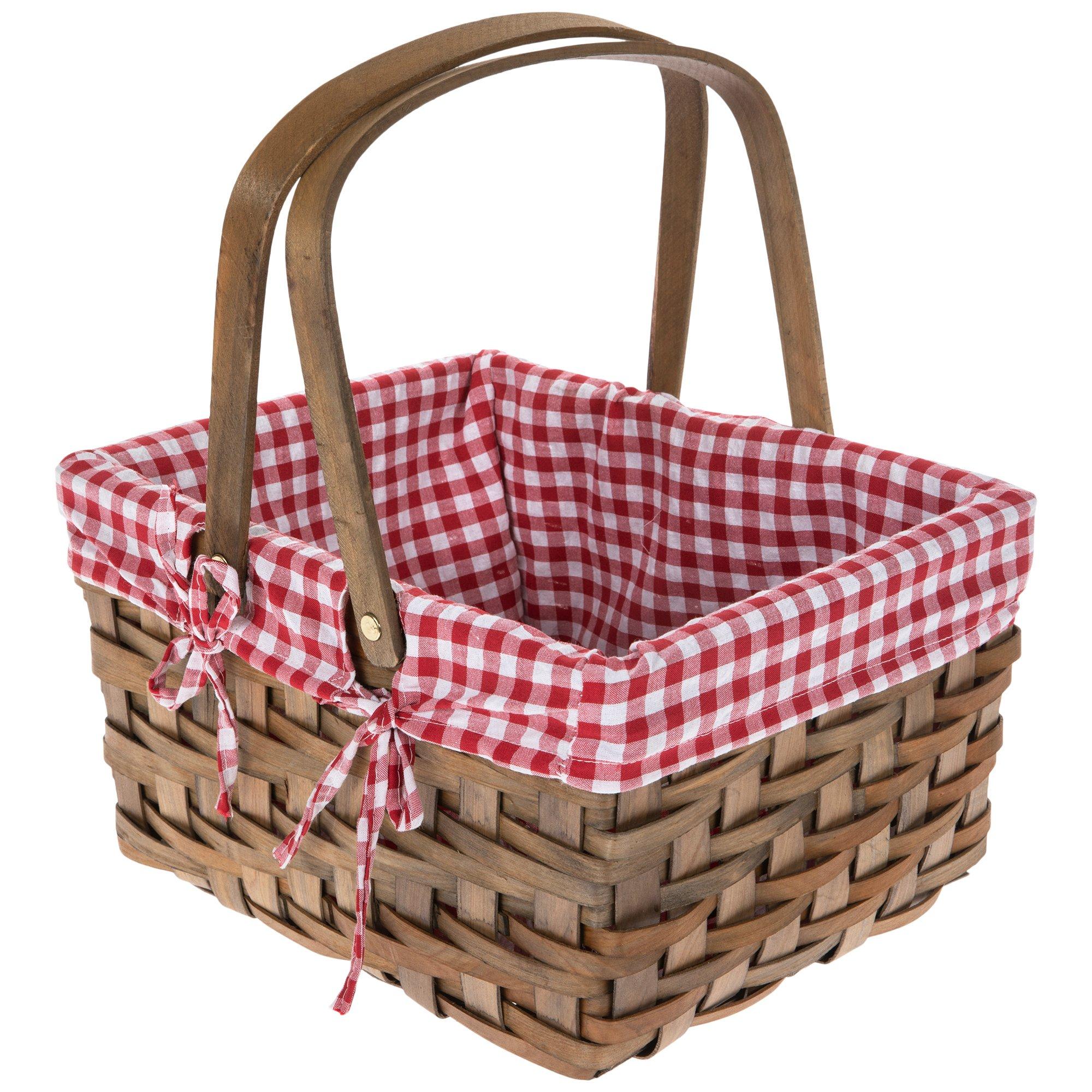 Red & White Gingham Picnic Basket | Hobby Lobby | 1775030