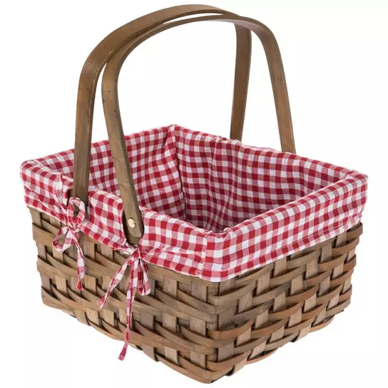 Red & White Gingham Picnic Basket | Hobby Lobby | 1775030