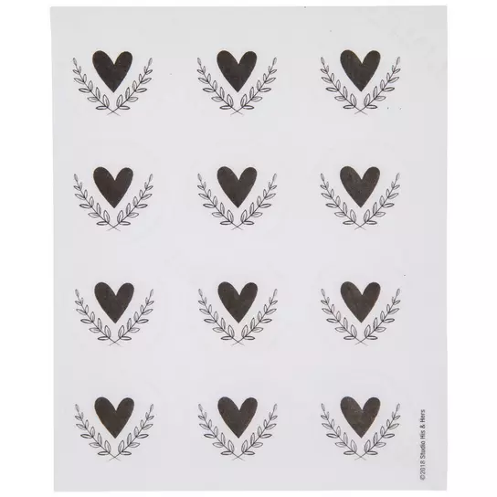 Dotty About Paper Rustic Heart Wedding Envelope Seals (Pack of 48)