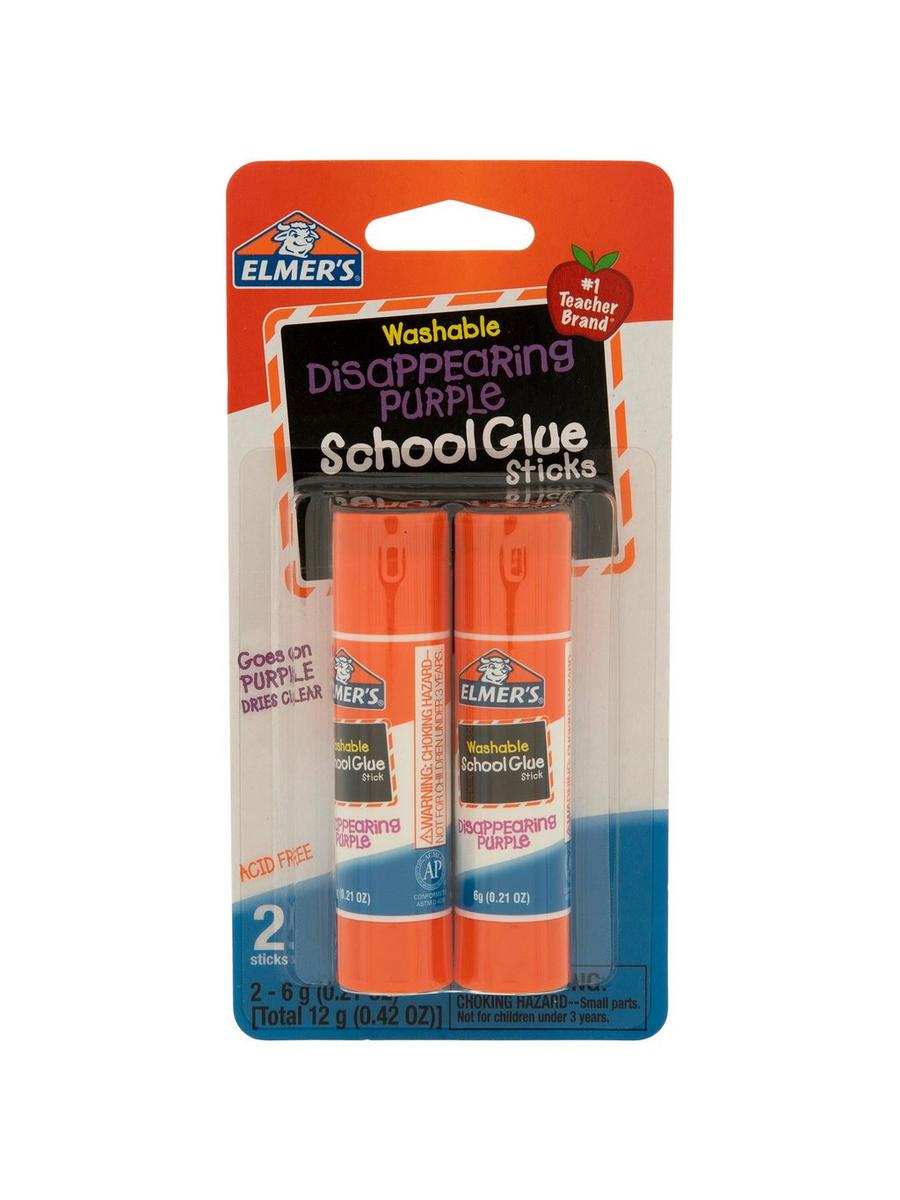 Elmer's School Glue Sticks, 0.21 Oz., Purple, 6/Pack (E1591