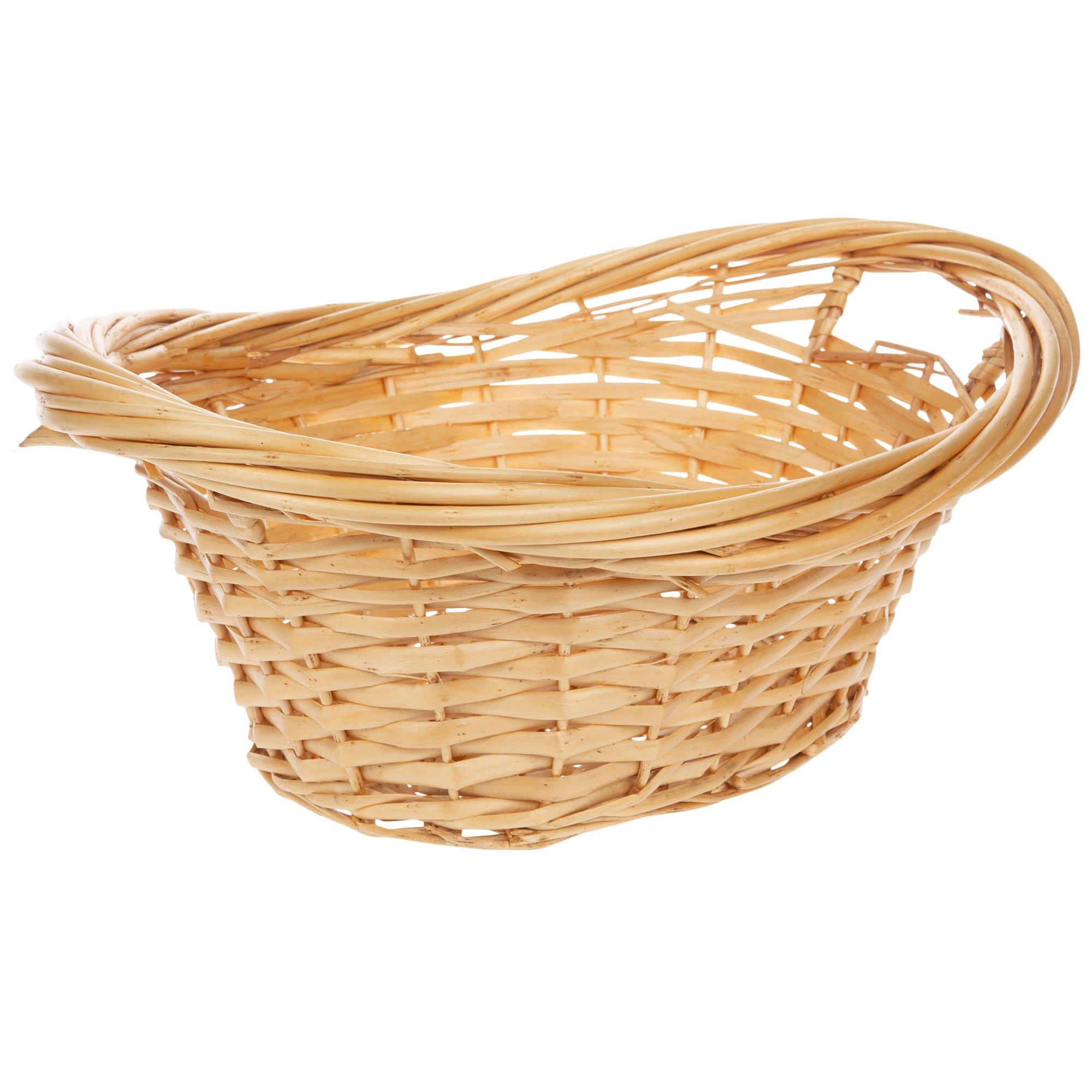 Oval Natural Wicker Basket - 23L x 18D x 5H