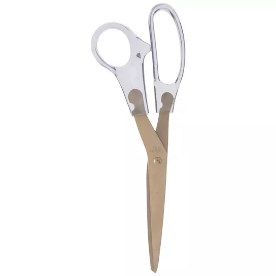 Modern Design Rose Gold With Clear Acrylic Handle Craft Cutting Scissors  Office Desk Accessories