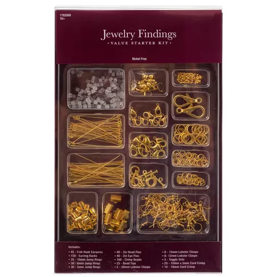 1104 Pieces Jewelry Findings Kit Lobsters Clasps, Jump Rings for