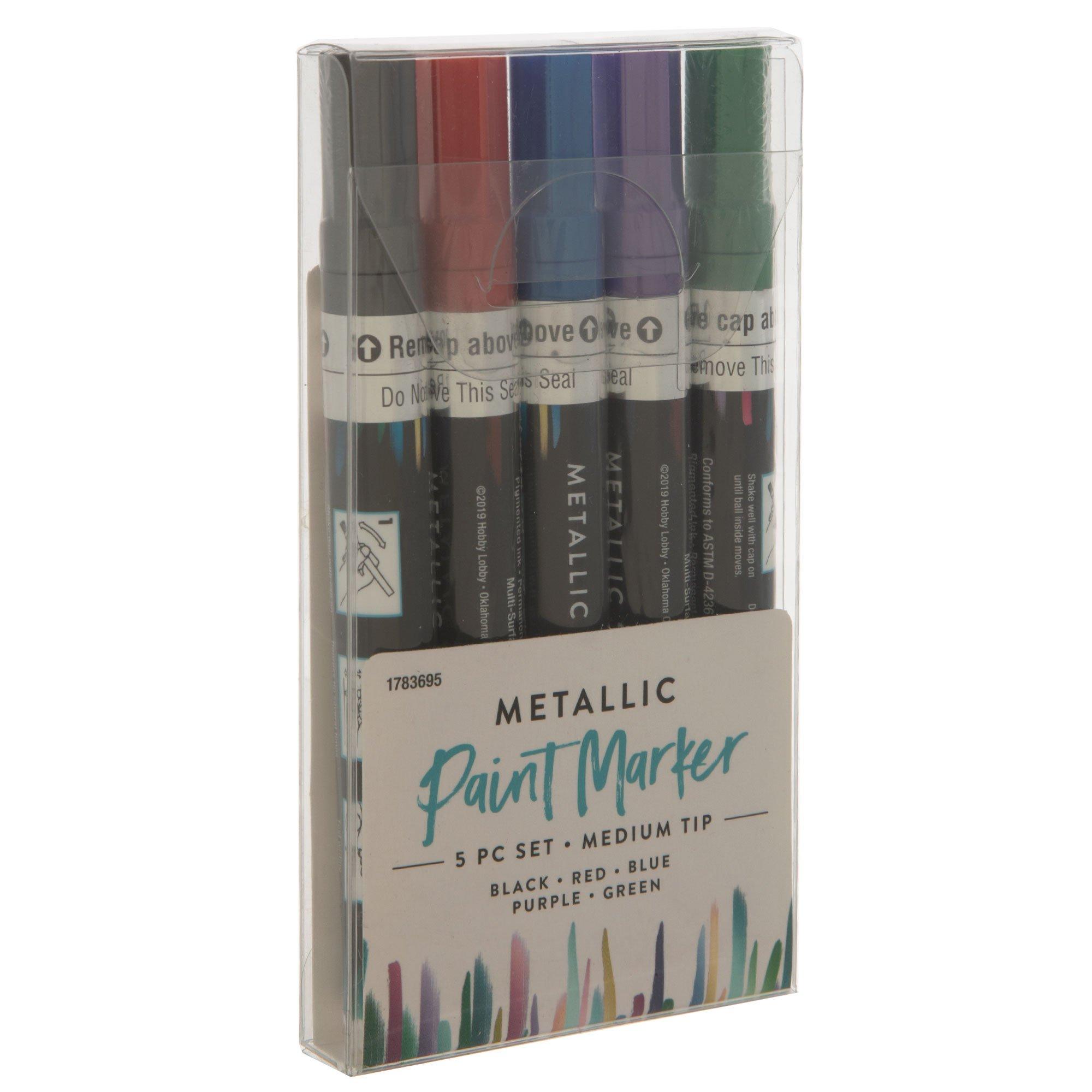 Metallic Paint Markers 5 Piece Set Hobby Lobby 1783695   1783695 81137011 12182023 IMGSET