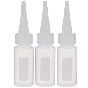 Uxcell Needle Tip Bottle Precision Plastic Applicator 5ml with Green Cap,  20 Count 