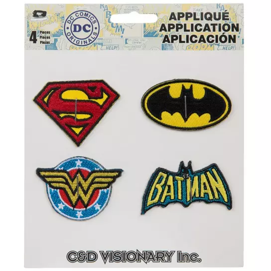 DC COMICS SUPERHERO LOGOS 16 Wall Decal Superman Batman Room Decor Stickers