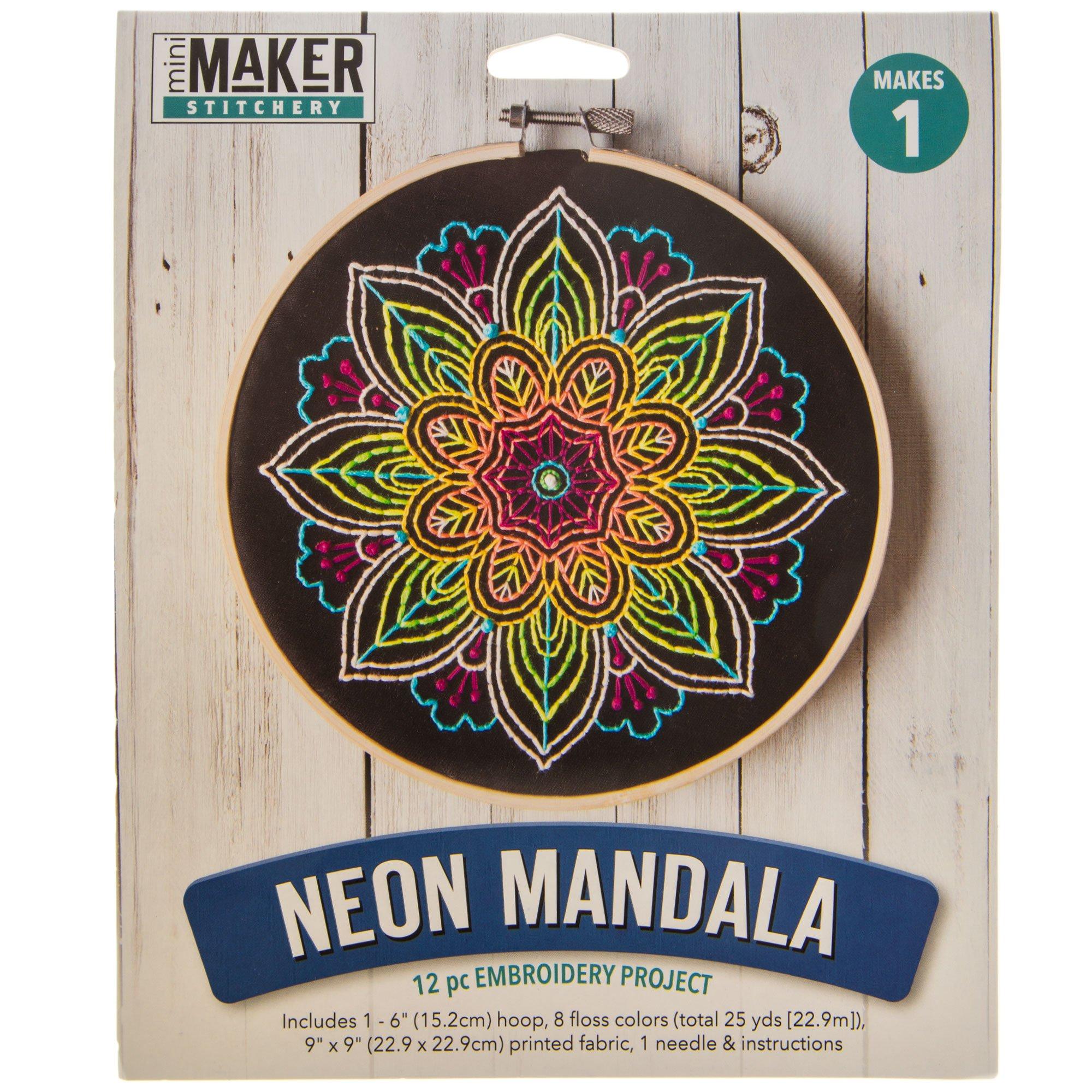 Neon Mandala Embroidery Kit Hobby Lobby 1786243