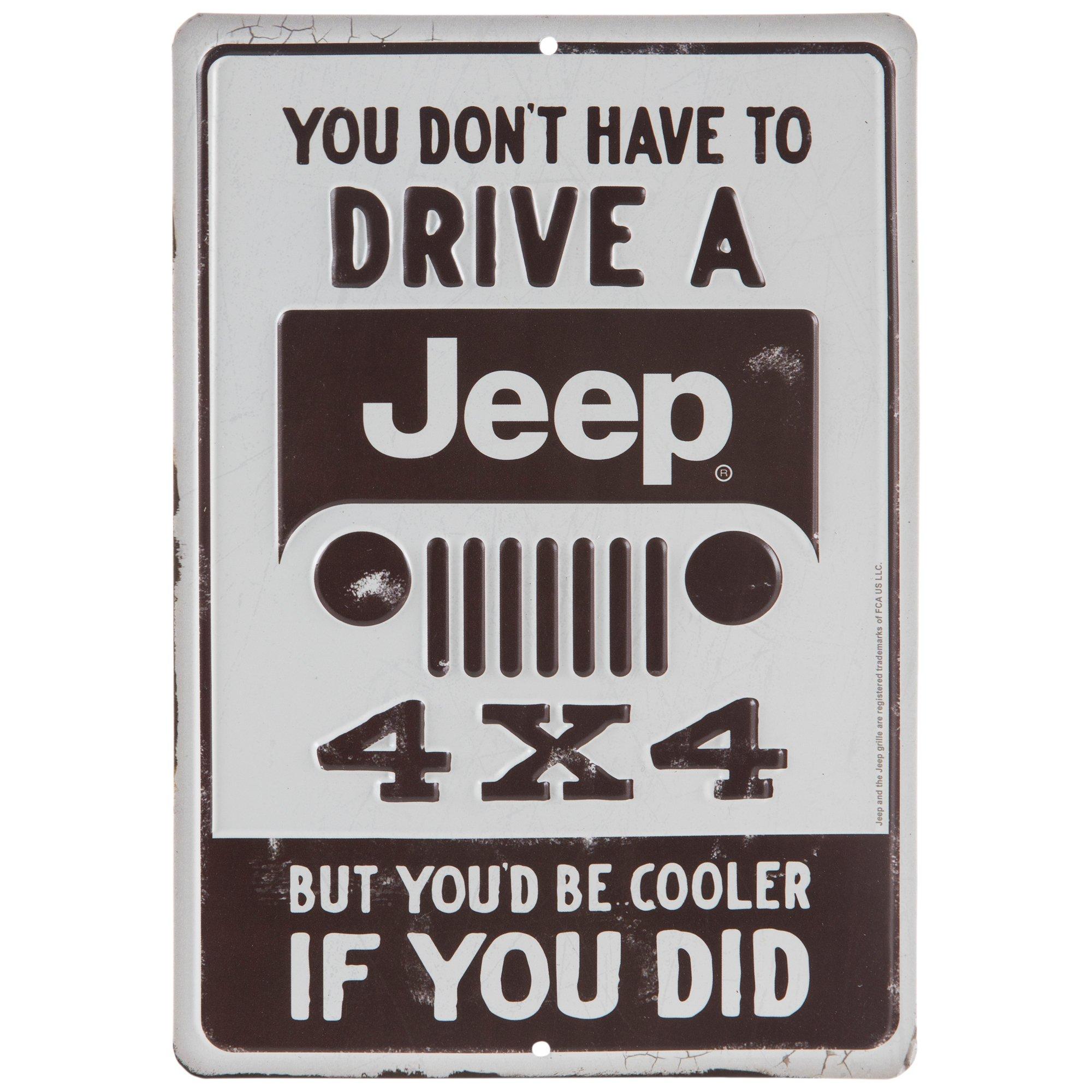 Brown & White Jeep Metal Sign Hobby Lobby 1789536