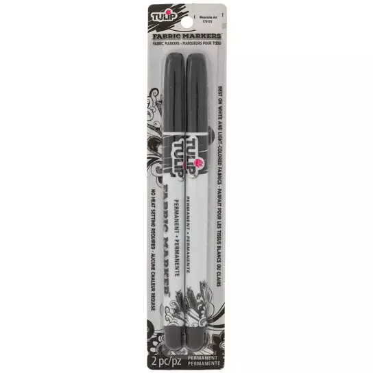 Assorted Black Fabric Markers - 4 Piece Set