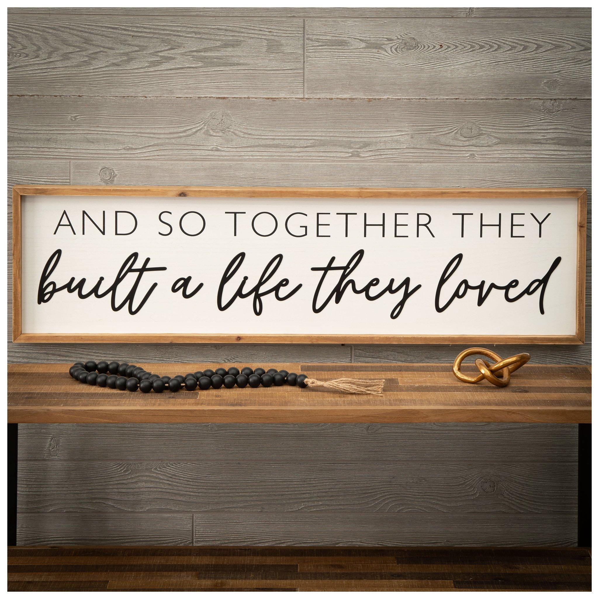 Built A Life Framed Wood Wall Decor