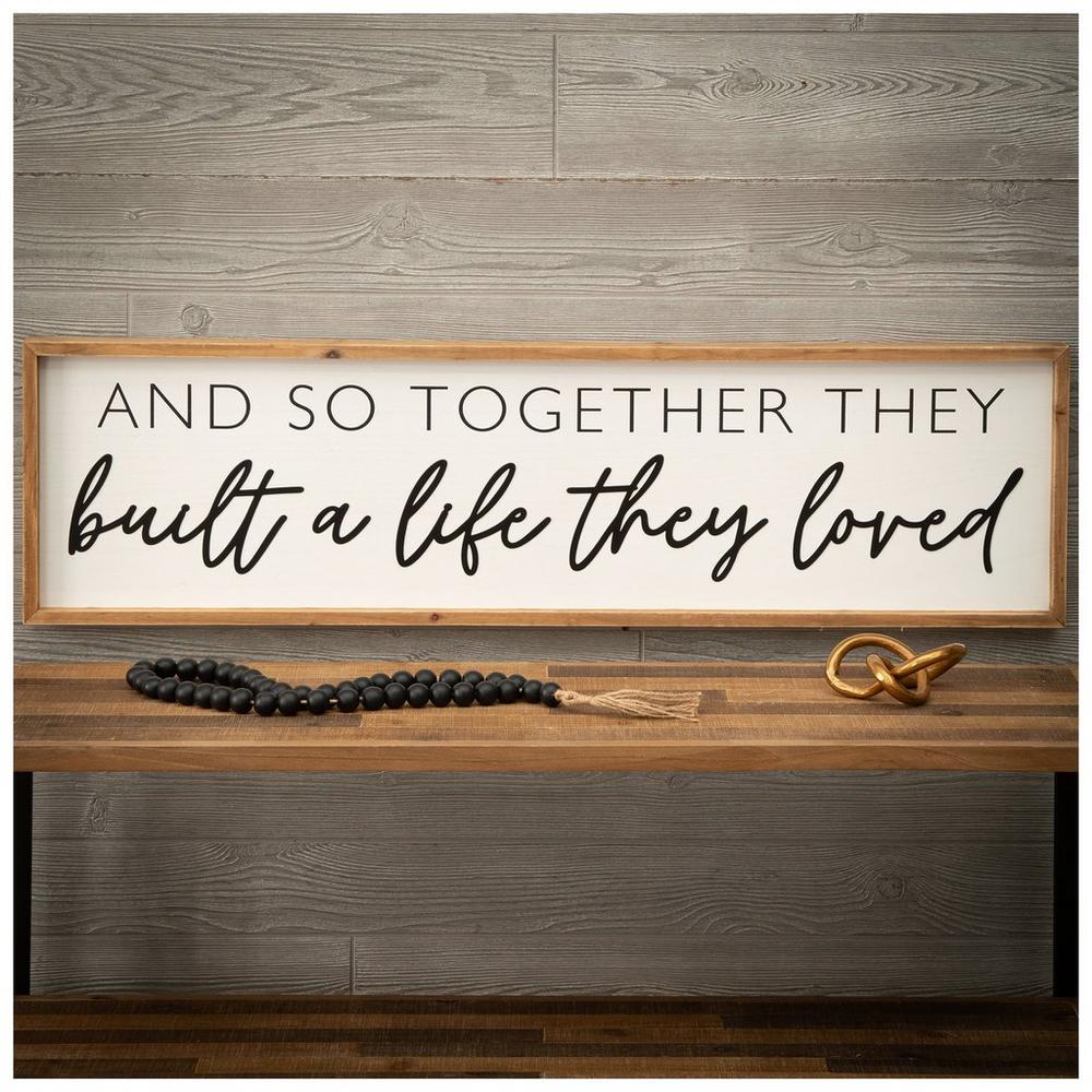 HOBBY LOBBY Built A Life Framed Wood Wall Decor