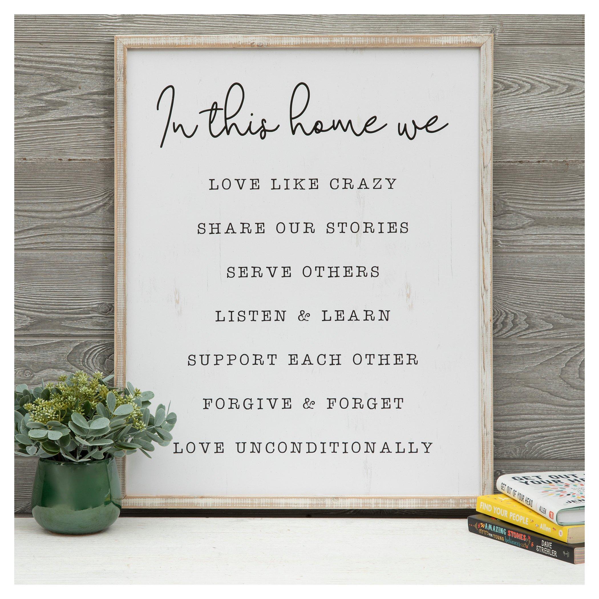 In This House Wood Wall Decor