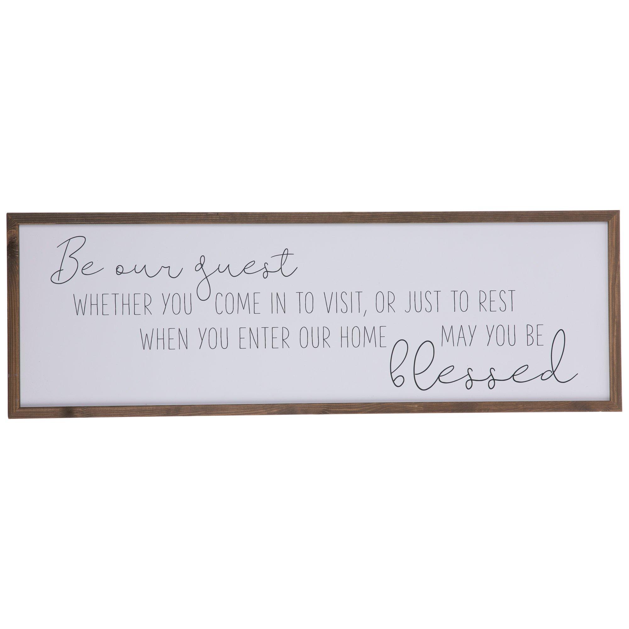 Be Our Guest Wood Wall Decor
