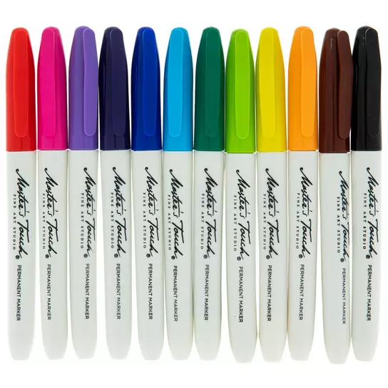 Master's Touch Permanent Markers - 12 Piece Set, Hobby Lobby