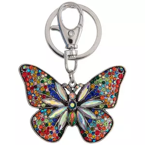 Butterfly Rhinestone Keychain