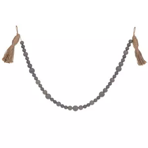 Gray Beaded Garland With Tassels